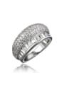 thumb Personality Geometric Zircon Platinum Plated Ring 0