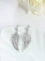 thumb Fashion Angel Wings AAA Zirconias Copper Stud Earrings 1