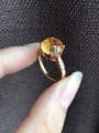 thumb Fashion Rose Gold Plated Citrine Gemstone Engagement Ring 1