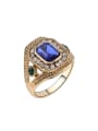 thumb Exaggerated Crystals Gold Plated Alloy Ring 0