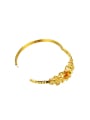 thumb Copper Alloy Gold Plated Ethnic Flower Bangle 1