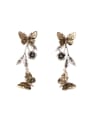 thumb Fresh and Lovely Butterfly Alloy Drop Earings 0