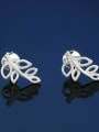 thumb Leaves-shape Exquisite Handmade Matt Stud Earrings 2