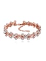 thumb Exquisite Shiny austrian Crystals Rose Gold Plated Bracelet 1