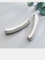 thumb 925 Sterling Silver With Silver Plated Striped Bent Pipe 3