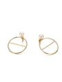 thumb Temperament Gold Plated Artificial Pearl Stud Earrings 0
