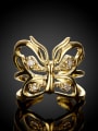 thumb Personalized Hollow Butterfly Zircon Ring 2