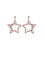 thumb Copper With Rose Gold Plated Delicate Geometric Drop Earrings 0