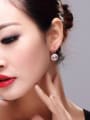 thumb Fashion Women Anti Allergy Round Shaped Crystal Stud hook earring 1