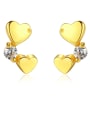 thumb 925 Sterling Silver With Delicate Heart Stud Earrings 0