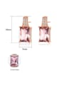 thumb 925 Sterling Silver With  Cubic Zirconia Delicate Square Stud Earrings 4