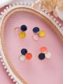 thumb Alloy With Gold Plated Fashion Round Stud Earrings 3
