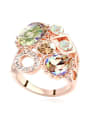 thumb Exaggerated Colorful austrian Crystals Alloy Ring 1