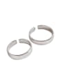 thumb 925 Sterling Silver With Platinum Plated Simplistic Free Size Rings 0