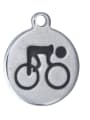 thumb Stainless Steel With Sports Round with ride a bike Charms 0