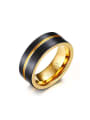 thumb Delicate Double Color Geometric Shaped Tungsten Ring 0