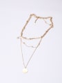 thumb Titanium With Gold Plated Simplistic Round Multi Strand Necklaces 3