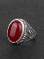 thumb Vintage style Oval Resin stone Alloy Ring 2