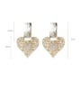 thumb Alloy With Gold Plated Simplistic Heart Drop Earrings 3
