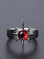 thumb Personalized Red Stone 925 Silver Opening Ring 2