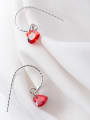 thumb 925 Sterling Silver With Silver Plated Simplistic Heart Hook Earrings 2
