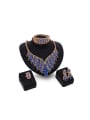 thumb Alloy Imitation-gold Plated Ethnic style Stones Four Pieces Jewelry Set 0