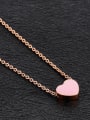 thumb Simple Heart Rose Gold Plated Necklace 2