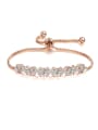 thumb Copper With  Cubic Zirconia  Personality Leaf adjustable Bracelets 0
