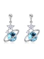 thumb Fashion Cubic austrian Crystals Star Alloy Earrings 3