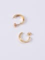thumb Alloy With Gold Plated Simplistic Geometric Clip On Earrings 0