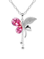 thumb Fashion austrian Crystals-studded Butterfly Pendant Alloy Necklace 4