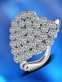 thumb Heart-shape Simple Style Crystal Stud Earrings 2