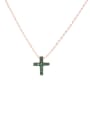 thumb Small Exquisite Cross Shaped Turquoise Women Necklace 2