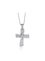 thumb High-quality Double Cross Shaped Zircon Necklace 0