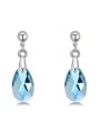 thumb Simple Water Drop austrian Crystals Alloy Earrings 0