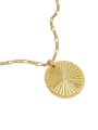 thumb 925 Sterling Silver With Gold Plated Personality  Round  Gear  Necklaces 0