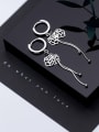 thumb 925 Sterling Silver With Fashion Hollow Flower Beads Tassel Clip On Earrings 3