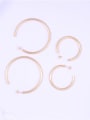 thumb Titanium With Gold Plated Simplistic Round Hoop Earrings 2