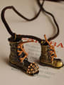 thumb Retro Unsymmetrical Boots Shaped Necklace 0