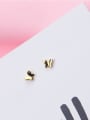 thumb Trendy Gold Plated Butterfly Shaped Silver Stud Earrings 2