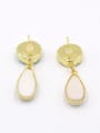 thumb Fashion Water Drop Round shaped Natural Crystal Earrings 2