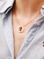 thumb White Ceramic Korean Titanium Necklace 1