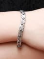 thumb Simple Cubic Rhinestones Magnets Titanium Bracelet 1