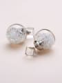 thumb S925 silver 16m glass stud Earring are all-match Tremella nail 4