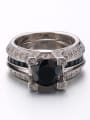 thumb Western Style Separated Nano Zircon Copper Ring 1