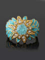 thumb Exaggerated Retro style Cubic Rhinestones Flowery Alloy Ring 0