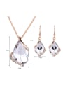 thumb Alloy Imitation-gold Plated Fashion Artificial Gemstone Two Pieces Jewelry Set 2