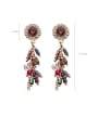 thumb Alloy With Rose Gold Plated Ethnic Round Flower Tassel  Drop Earrings 3