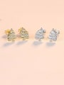 thumb 925 Sterling Silver With  Cubic Zirconia Personality Christmas Tree Stud Earrings 3