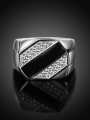 thumb Punk Style Geometric Shaped Titanium Enamel Ring 2